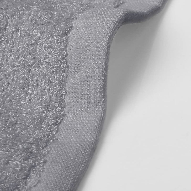 يووفوس مجموعة مناشف المناشف الفاخرة من يوفوس، 10 قطع من قماش غسيل الأطفال للحمام والفندق والمنتجع الصحي والمطبخ، مناشف بأطراف الأصابع متعددة الأغراض ومناشف للوجه باللون الرمادي الفاتح - Image 5